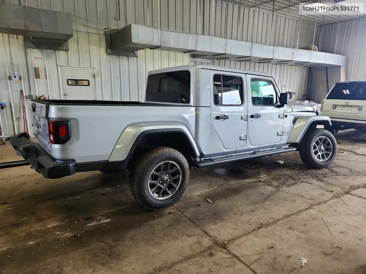 2023 Jeep Gladiator Overland VIN: 1C6HJTFG0PL531771 Lot: 56286476
