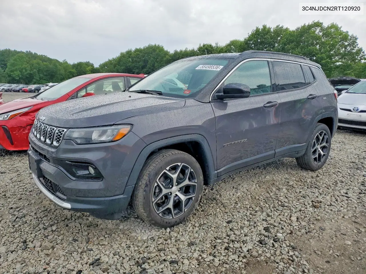 2024 Jeep Compass Limited VIN: 3C4NJDCN2RT120920 Lot: 56498536