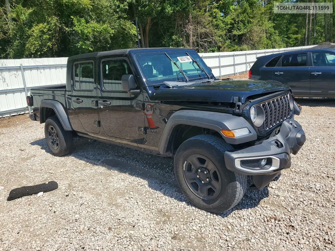 2024 Jeep Gladiator Sport VIN: 1C6HJTAG4RL111599 Lot: 56521196
