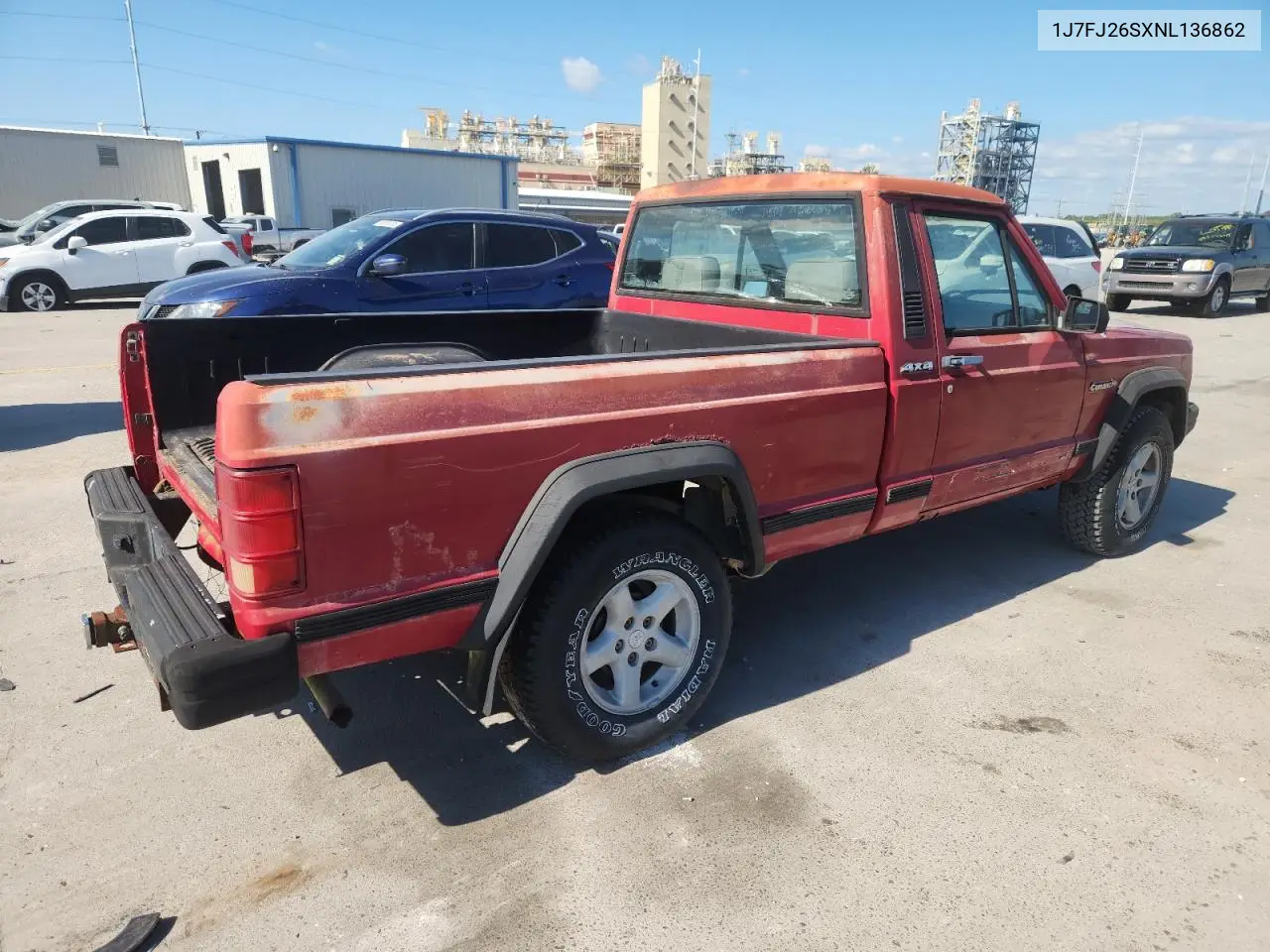1J7FJ26SXNL136862 1992 Jeep Comanche