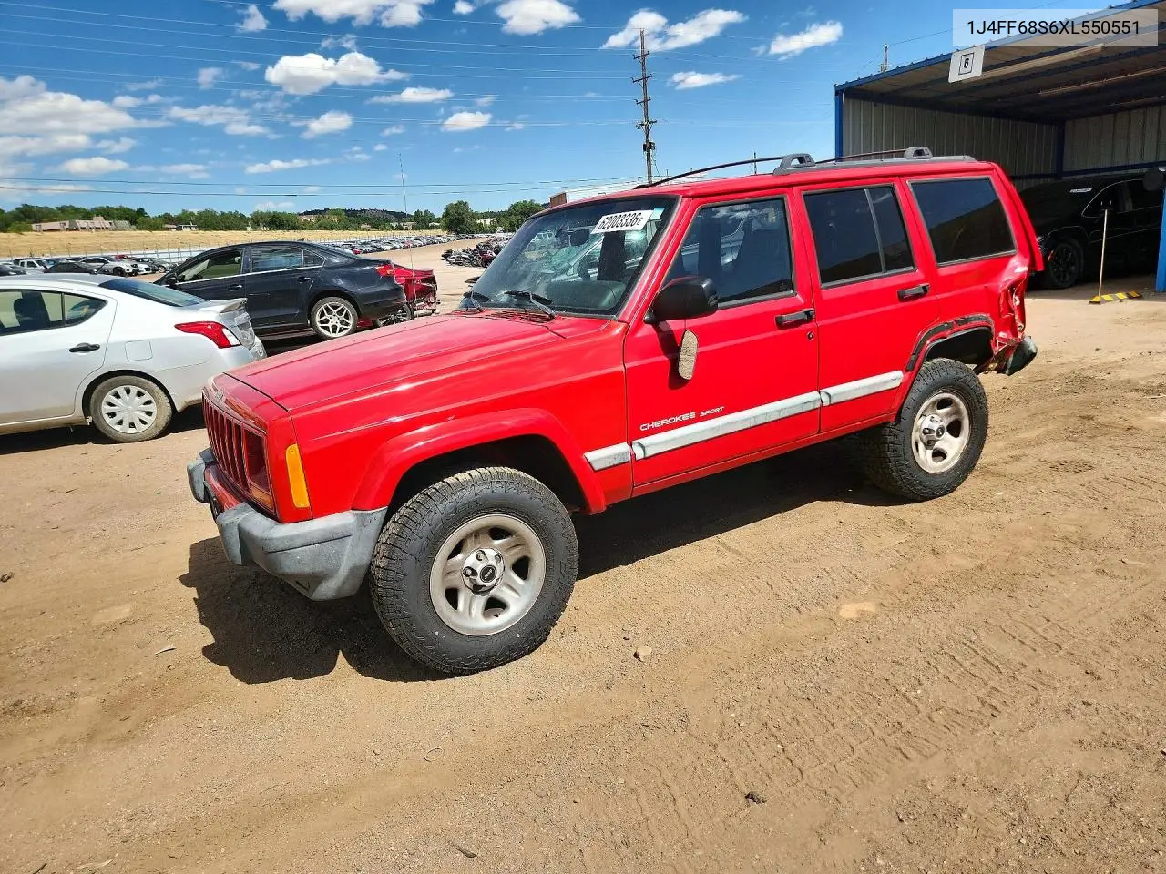 1999 Jeep Cherokee Sport VIN: 1J4FF68S6XL550551 Lot: 62003336