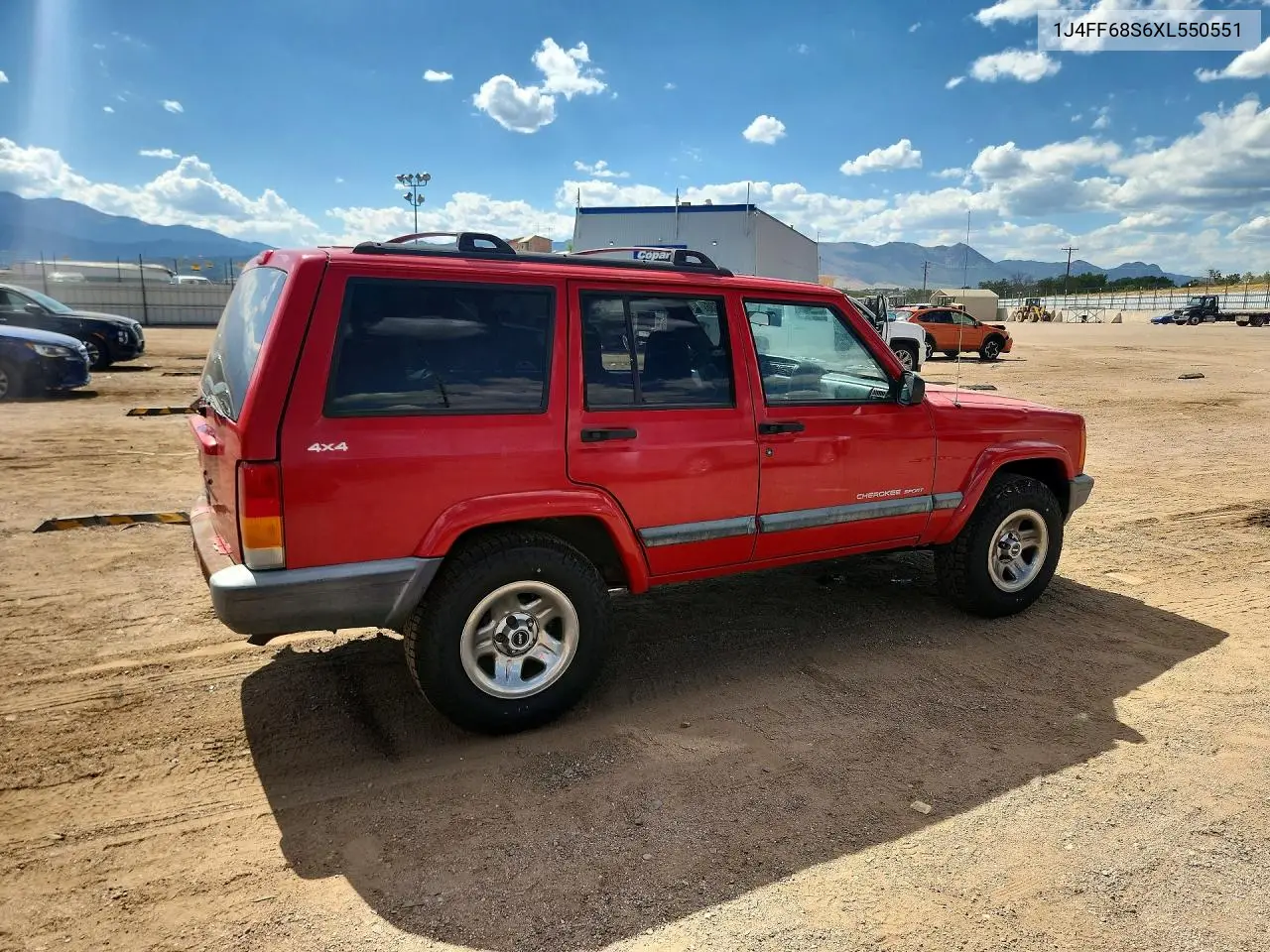 1999 Jeep Cherokee Sport VIN: 1J4FF68S6XL550551 Lot: 62003336