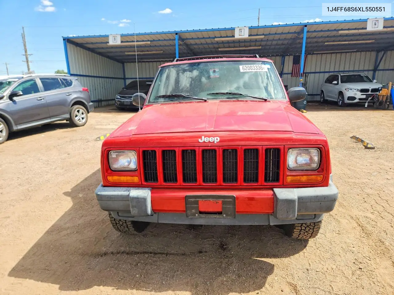 1999 Jeep Cherokee Sport VIN: 1J4FF68S6XL550551 Lot: 62003336