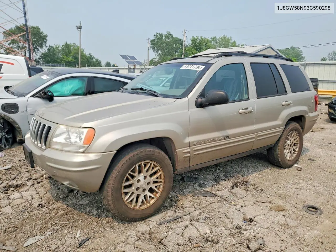 2003 Jeep Grand Cherokee Limited VIN: 1J8GW58N93C590298 Lot: 61071736