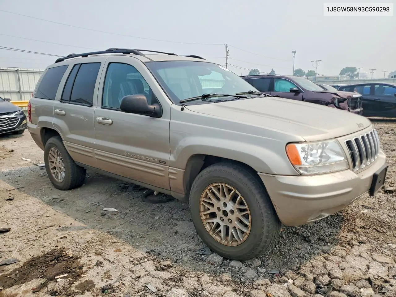 2003 Jeep Grand Cherokee Limited VIN: 1J8GW58N93C590298 Lot: 61071736