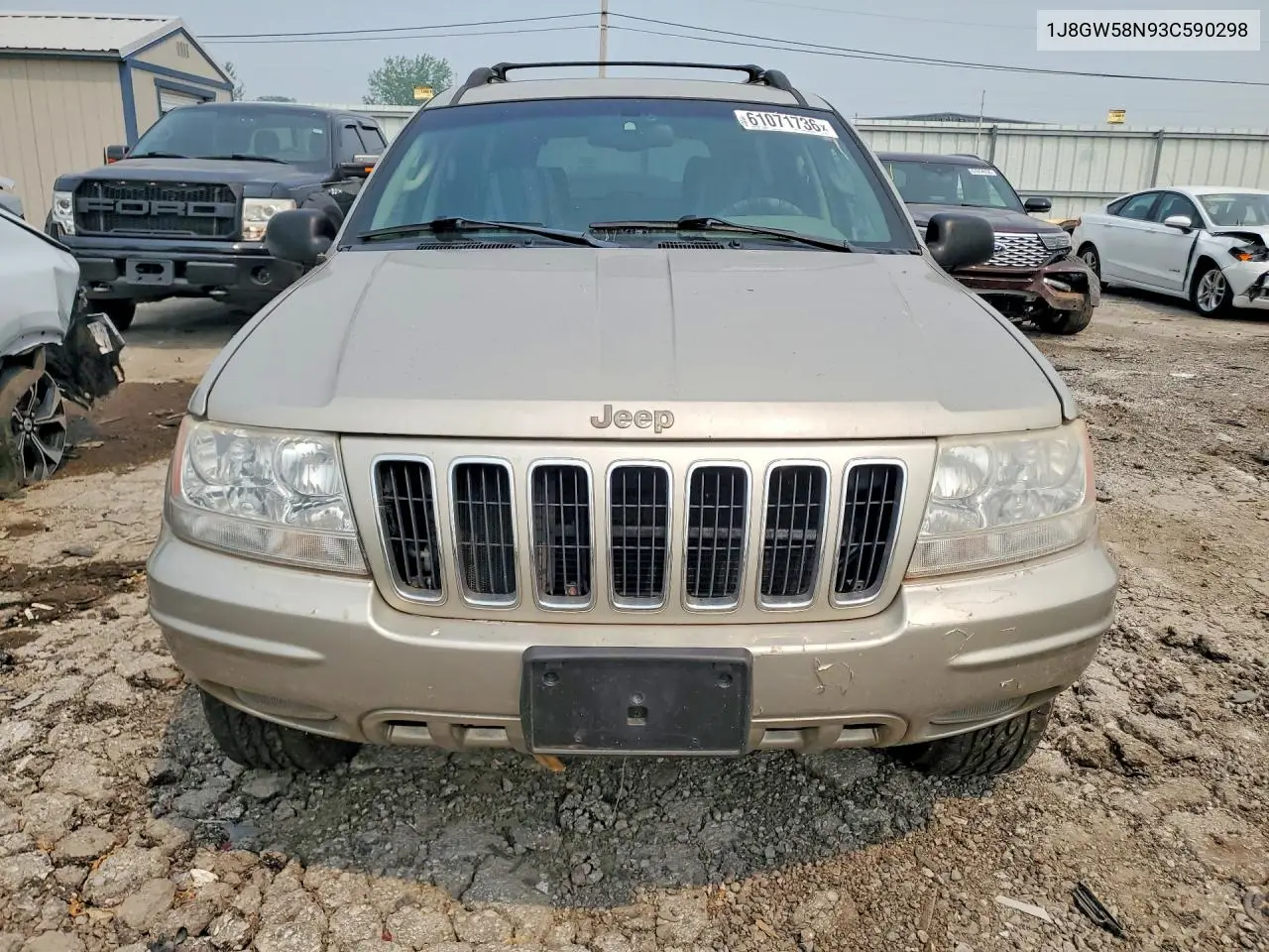 2003 Jeep Grand Cherokee Limited VIN: 1J8GW58N93C590298 Lot: 61071736