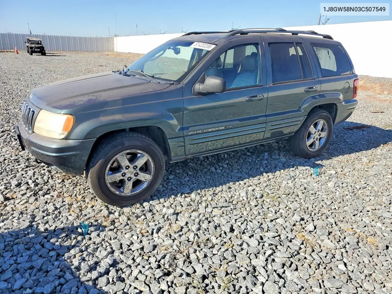 2003 Jeep Grand Cherokee Limited VIN: 1J8GW58N03C507549 Lot: 61420206