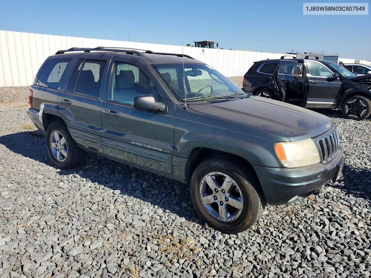 2003 Jeep Grand Cherokee Limited VIN: 1J8GW58N03C507549 Lot: 61420206