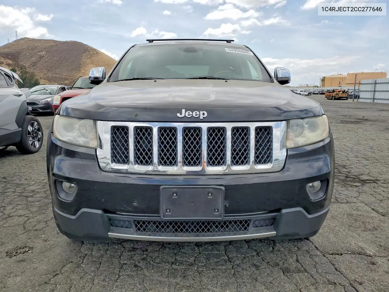 2012 Jeep Grand Cherokee Overland VIN: 1C4RJECT2CC277646 Lot: 54994666