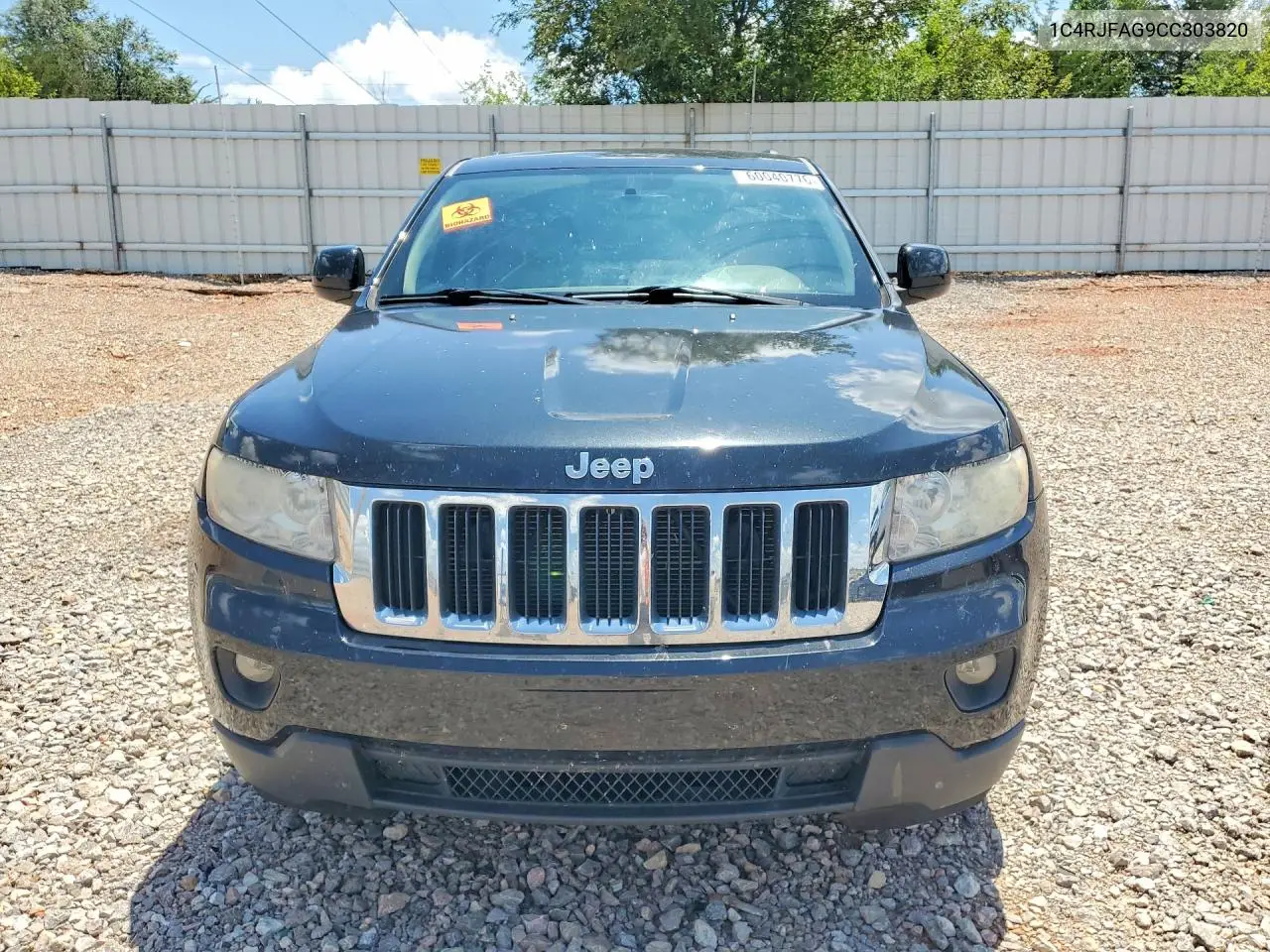 2012 Jeep Grand Cherokee Laredo VIN: 1C4RJFAG9CC303820 Lot: 60040776