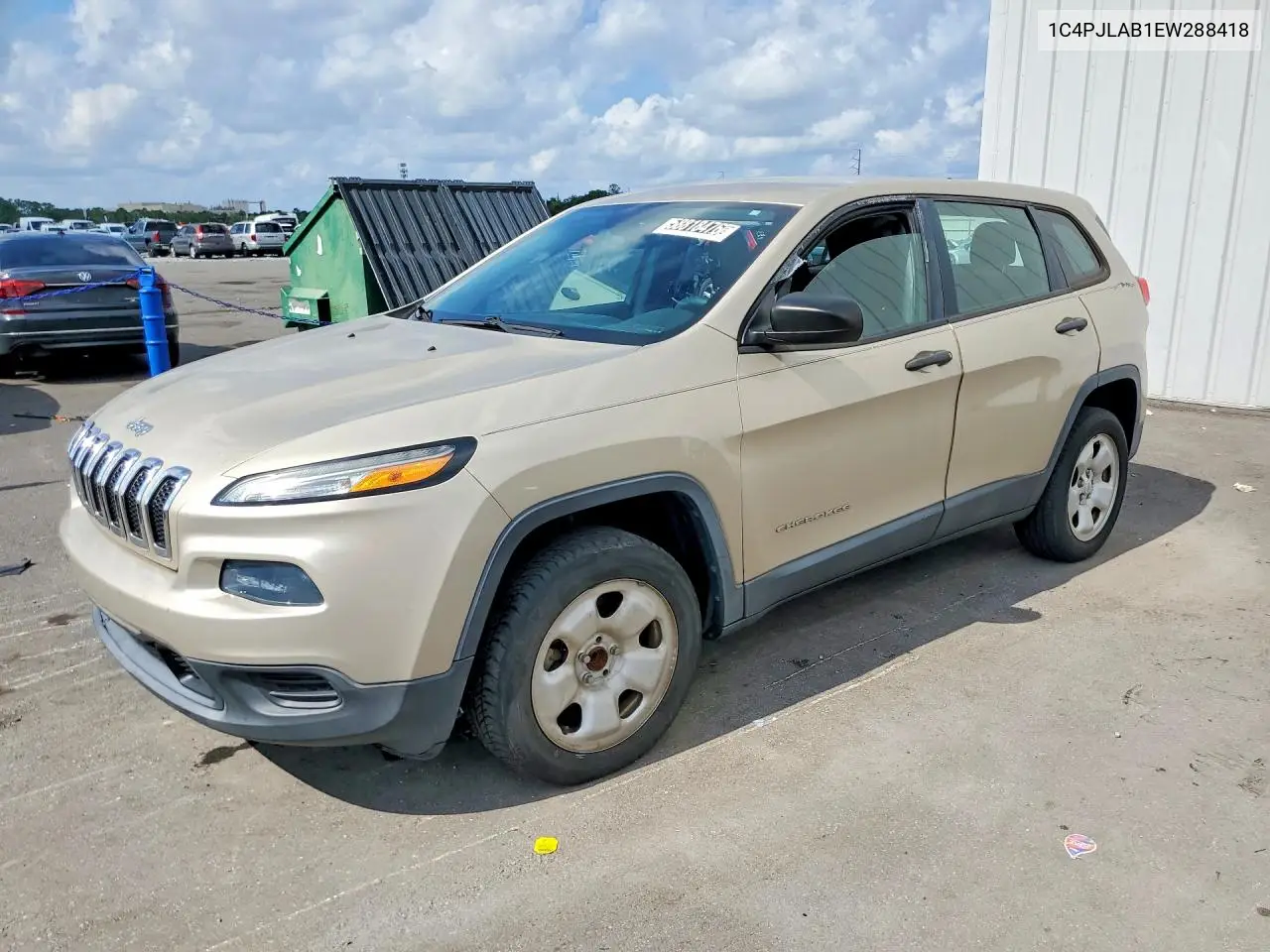 2014 Jeep Cherokee Sport VIN: 1C4PJLAB1EW288418 Lot: 58818476