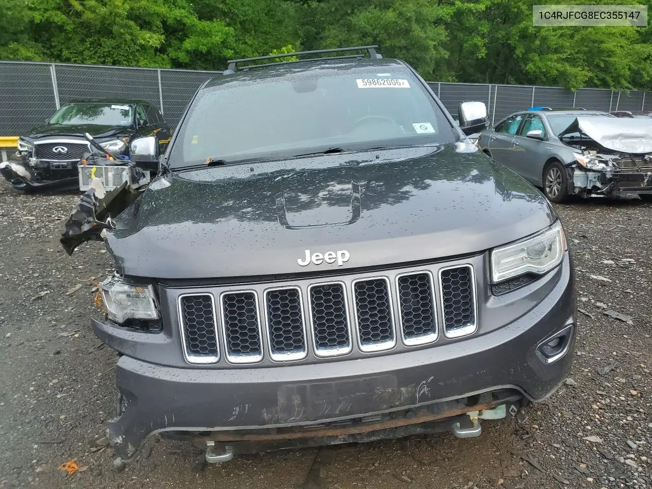 2014 Jeep Grand Cherokee Overland VIN: 1C4RJFCG8EC355147 Lot: 59862006