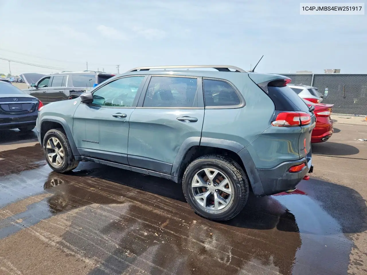 2014 Jeep Cherokee Trailhawk VIN: 1C4PJMBS4EW251917 Lot: 60150386