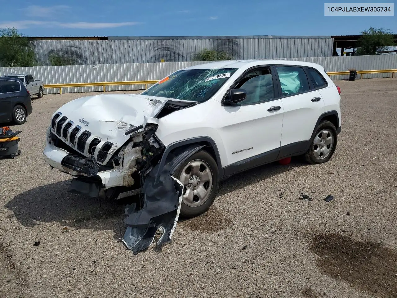 2014 Jeep Cherokee Sport VIN: 1C4PJLABXEW305734 Lot: 61799206