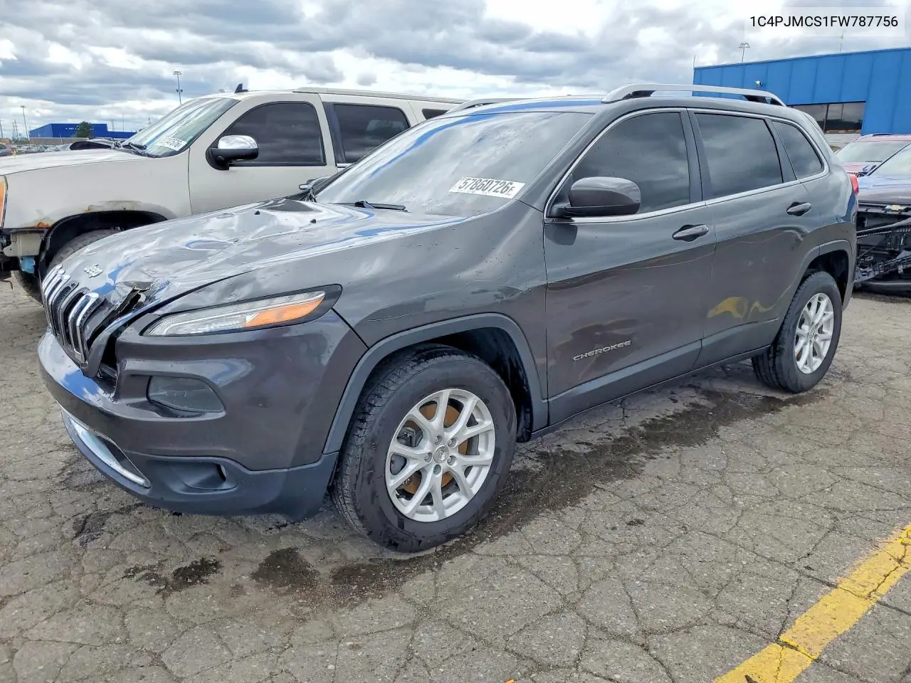 2015 Jeep Cherokee Latitude VIN: 1C4PJMCS1FW787756 Lot: 57860726