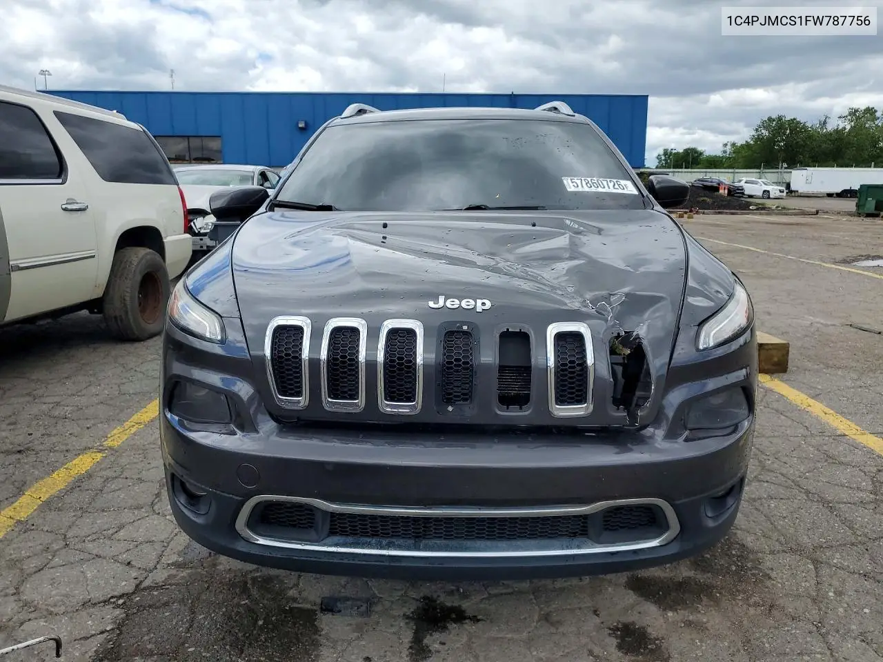 2015 Jeep Cherokee Latitude VIN: 1C4PJMCS1FW787756 Lot: 57860726