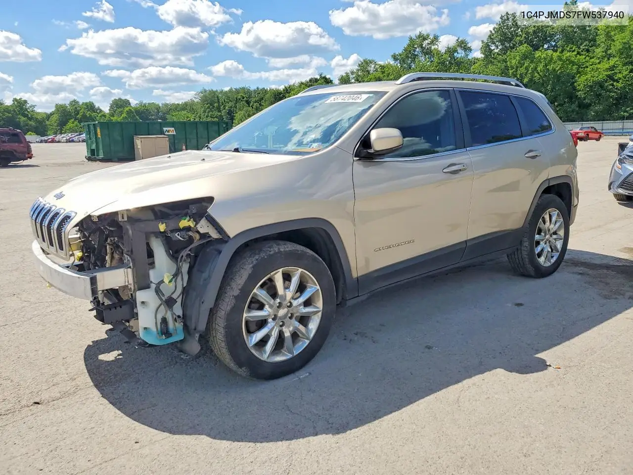 2015 Jeep Cherokee Limited VIN: 1C4PJMDS7FW537940 Lot: 58742046