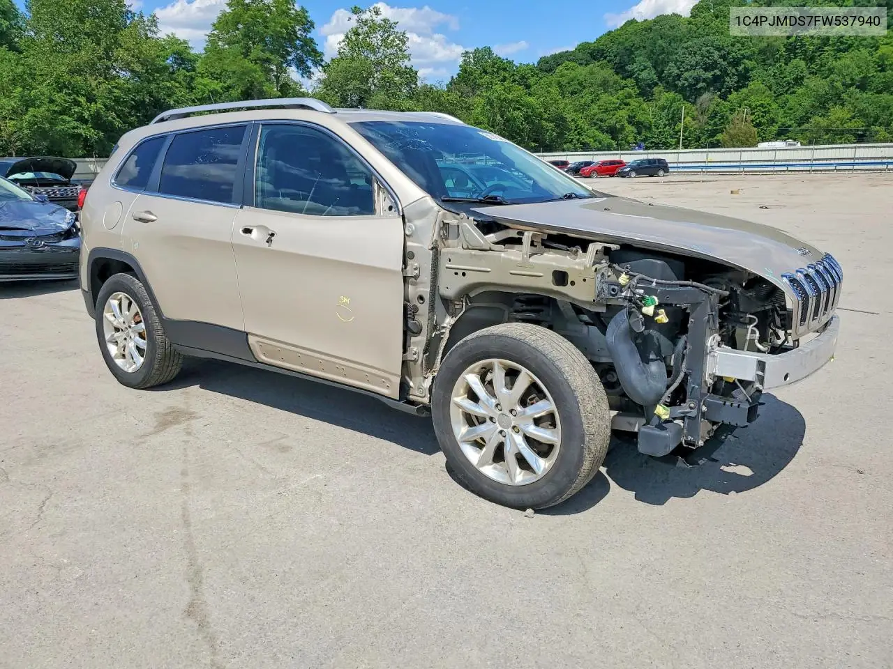2015 Jeep Cherokee Limited VIN: 1C4PJMDS7FW537940 Lot: 58742046