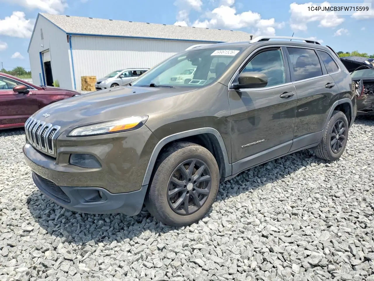 2015 Jeep Cherokee Latitude VIN: 1C4PJMCB3FW715599 Lot: 59961526