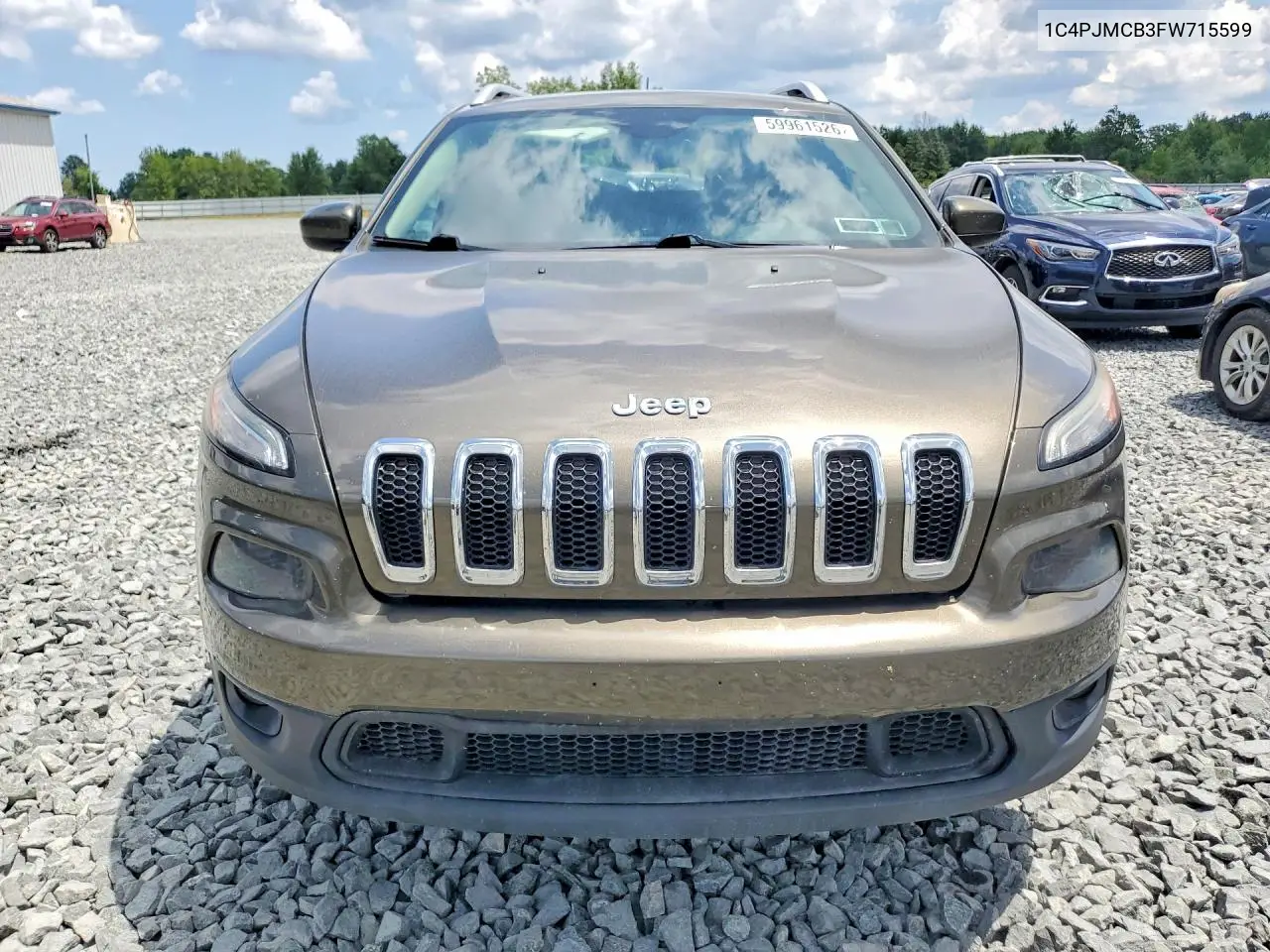 2015 Jeep Cherokee Latitude VIN: 1C4PJMCB3FW715599 Lot: 59961526