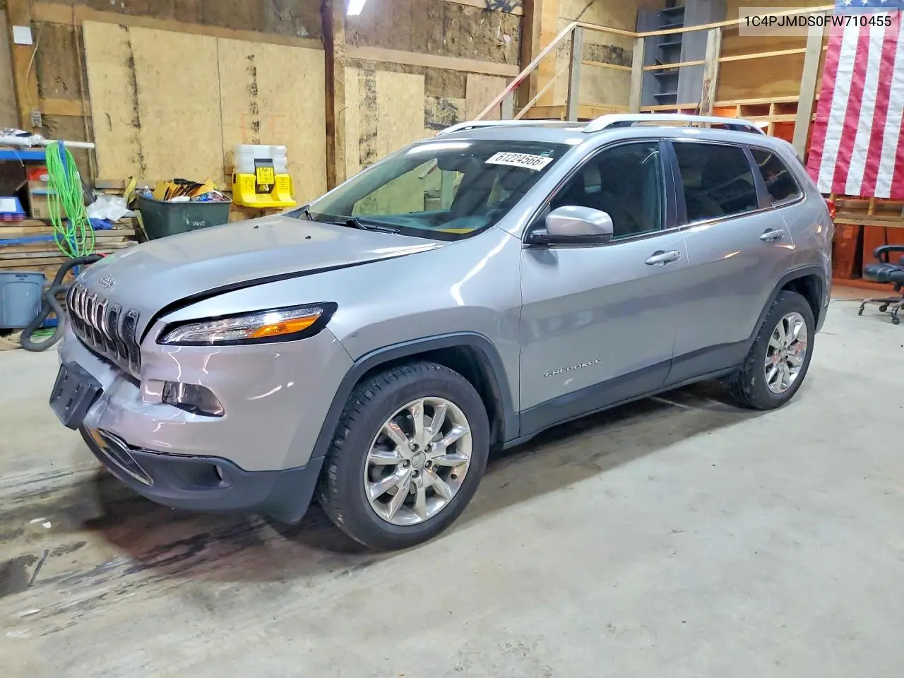 2015 Jeep Cherokee Limited VIN: 1C4PJMDS0FW710455 Lot: 61224566