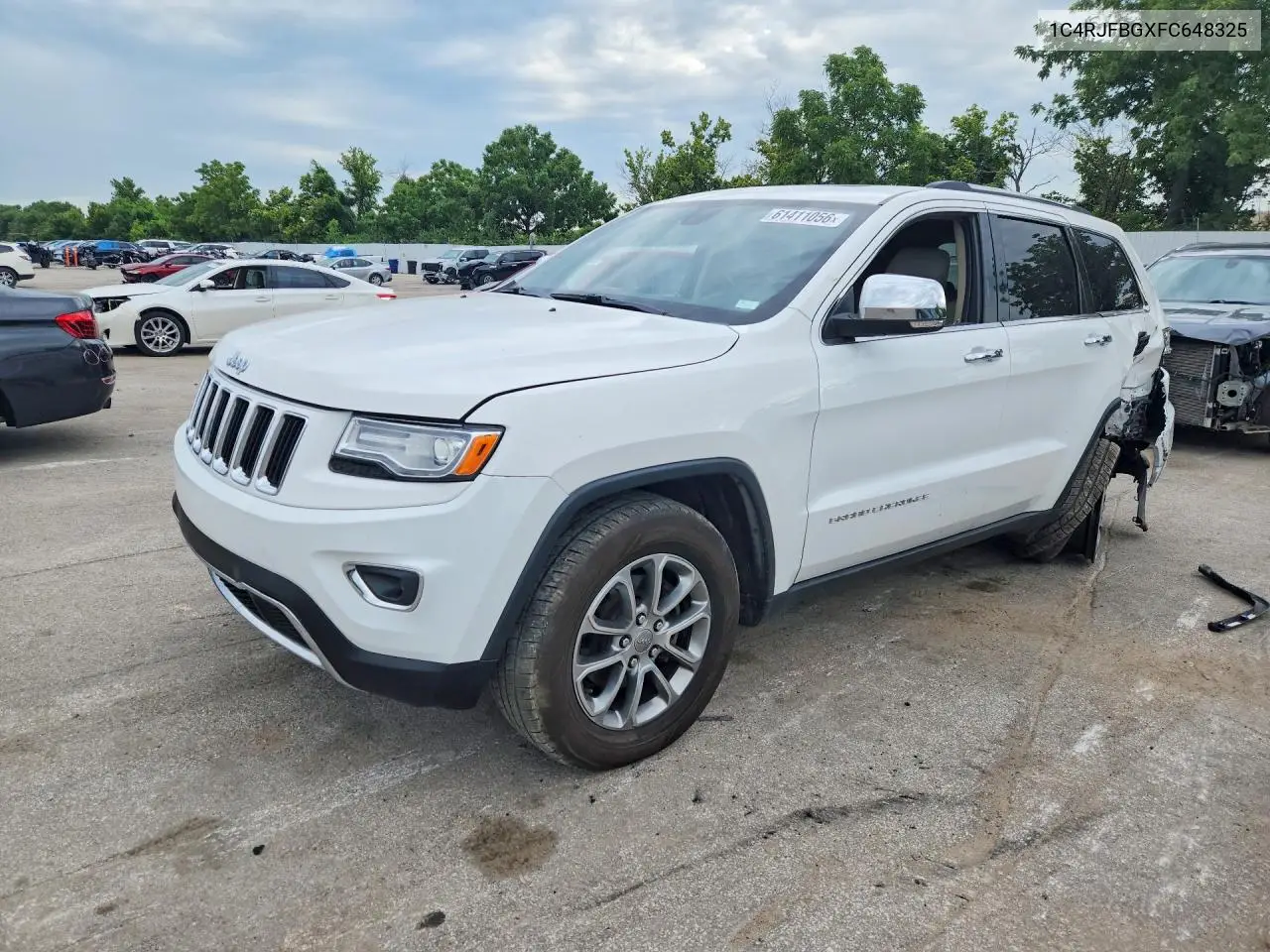 2015 Jeep Grand Cherokee Limited VIN: 1C4RJFBGXFC648325 Lot: 61411056