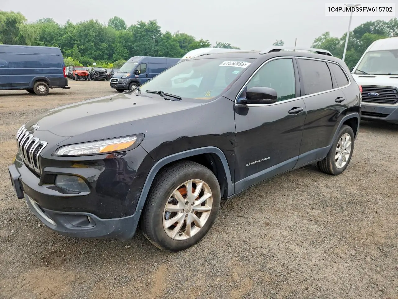 2015 Jeep Cherokee Limited VIN: 1C4PJMDS9FW615702 Lot: 61550066