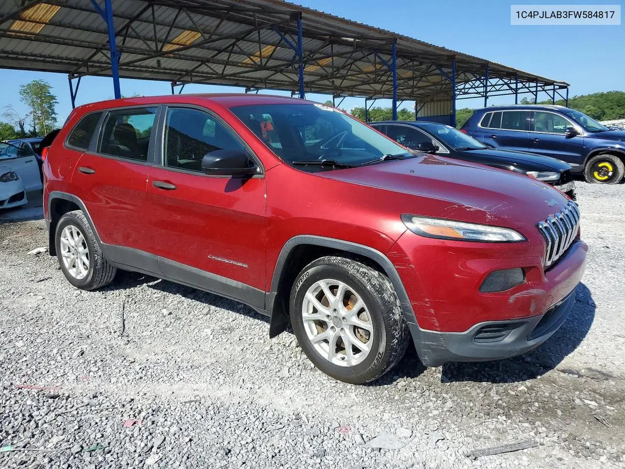 2015 Jeep Cherokee Sport VIN: 1C4PJLAB3FW584817 Lot: 61783486