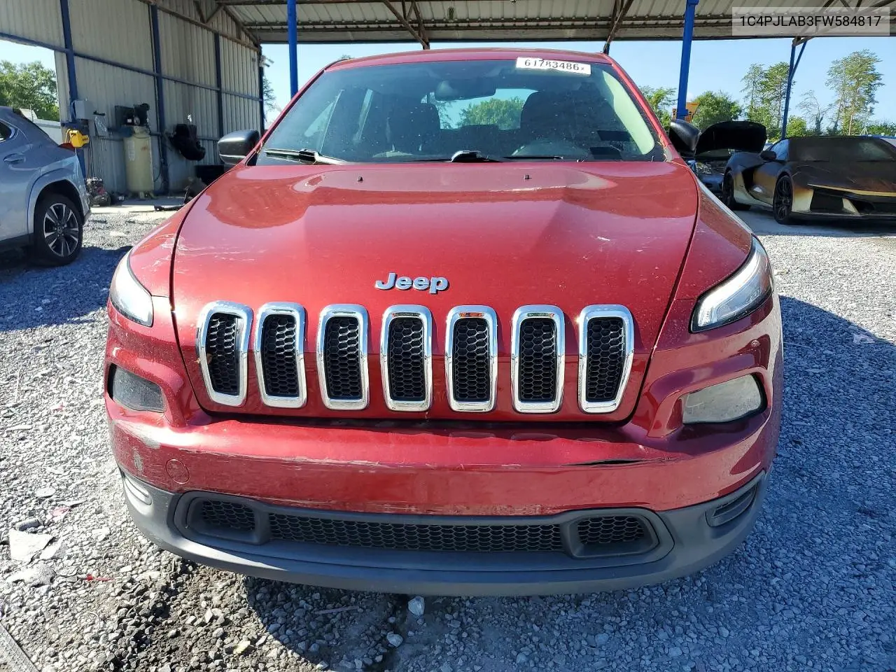 2015 Jeep Cherokee Sport VIN: 1C4PJLAB3FW584817 Lot: 61783486