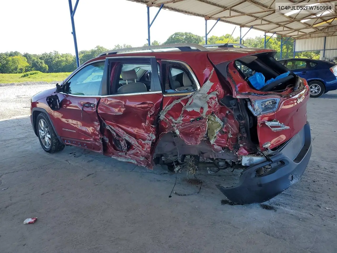 2015 Jeep Cherokee Limited VIN: 1C4PJLDS2FW760994 Lot: 61852906