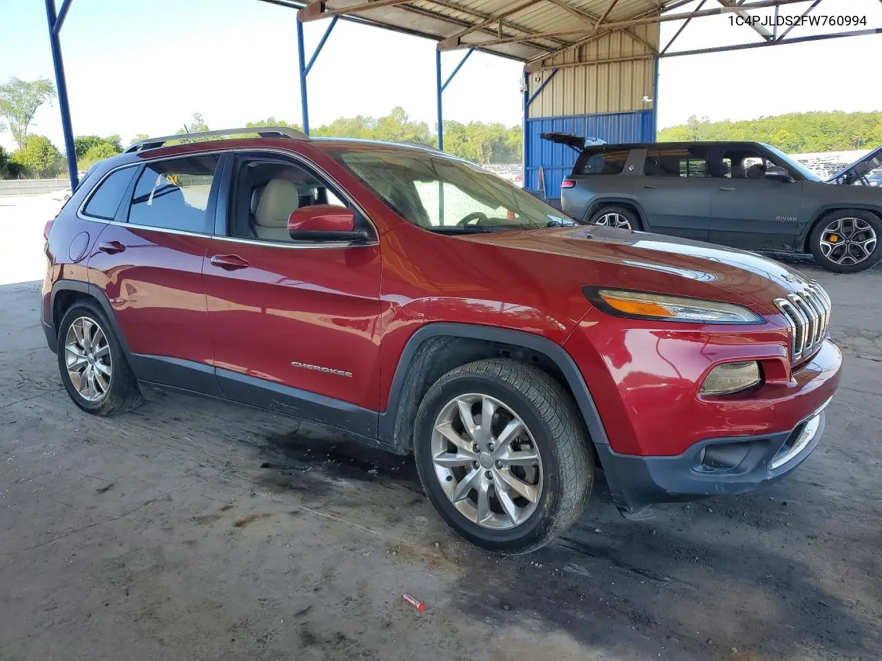 2015 Jeep Cherokee Limited VIN: 1C4PJLDS2FW760994 Lot: 61852906