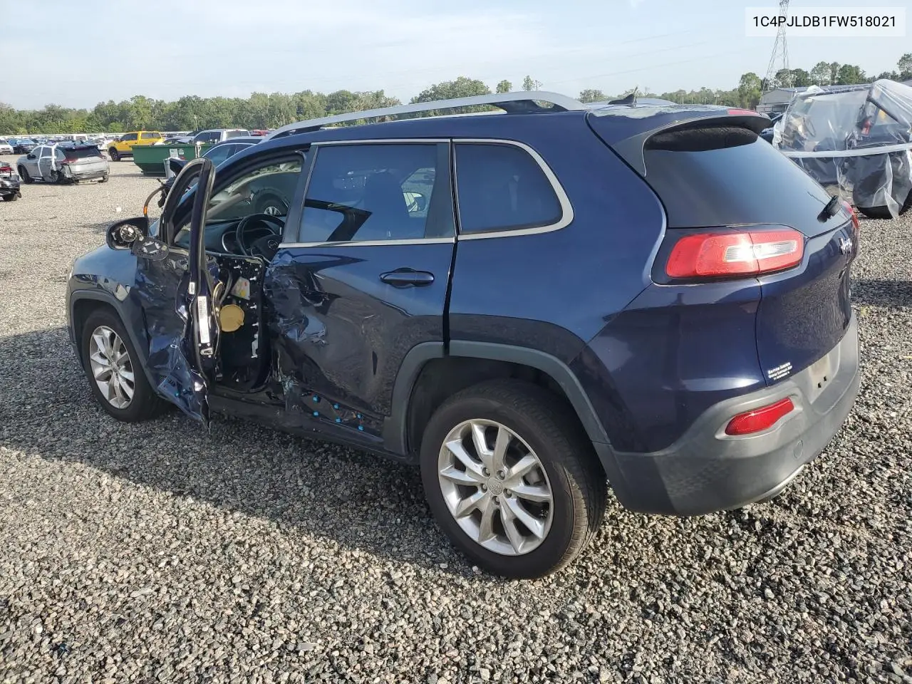 2015 Jeep Cherokee Limited VIN: 1C4PJLDB1FW518021 Lot: 61880486