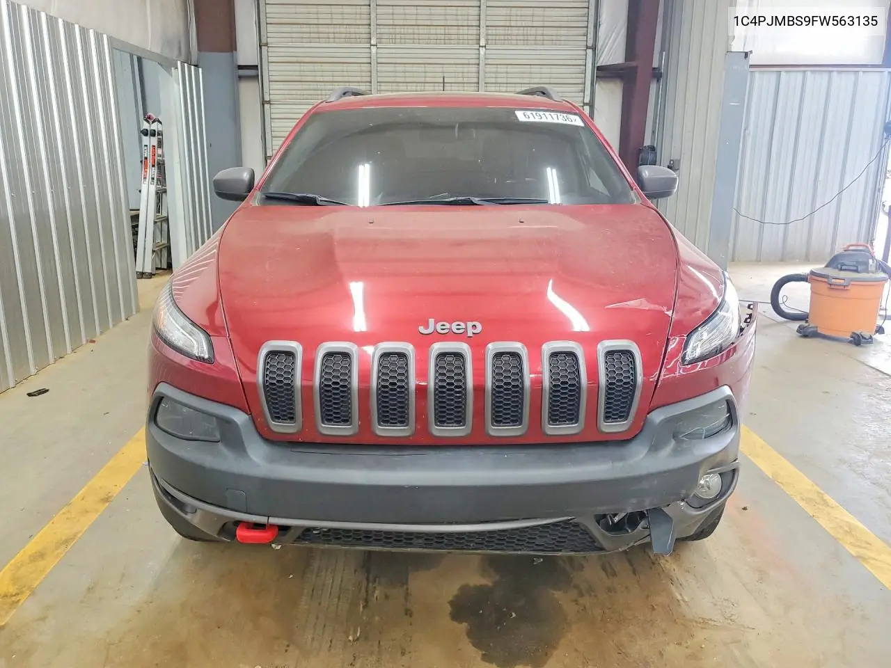 2015 Jeep Cherokee Trailhawk VIN: 1C4PJMBS9FW563135 Lot: 61911736