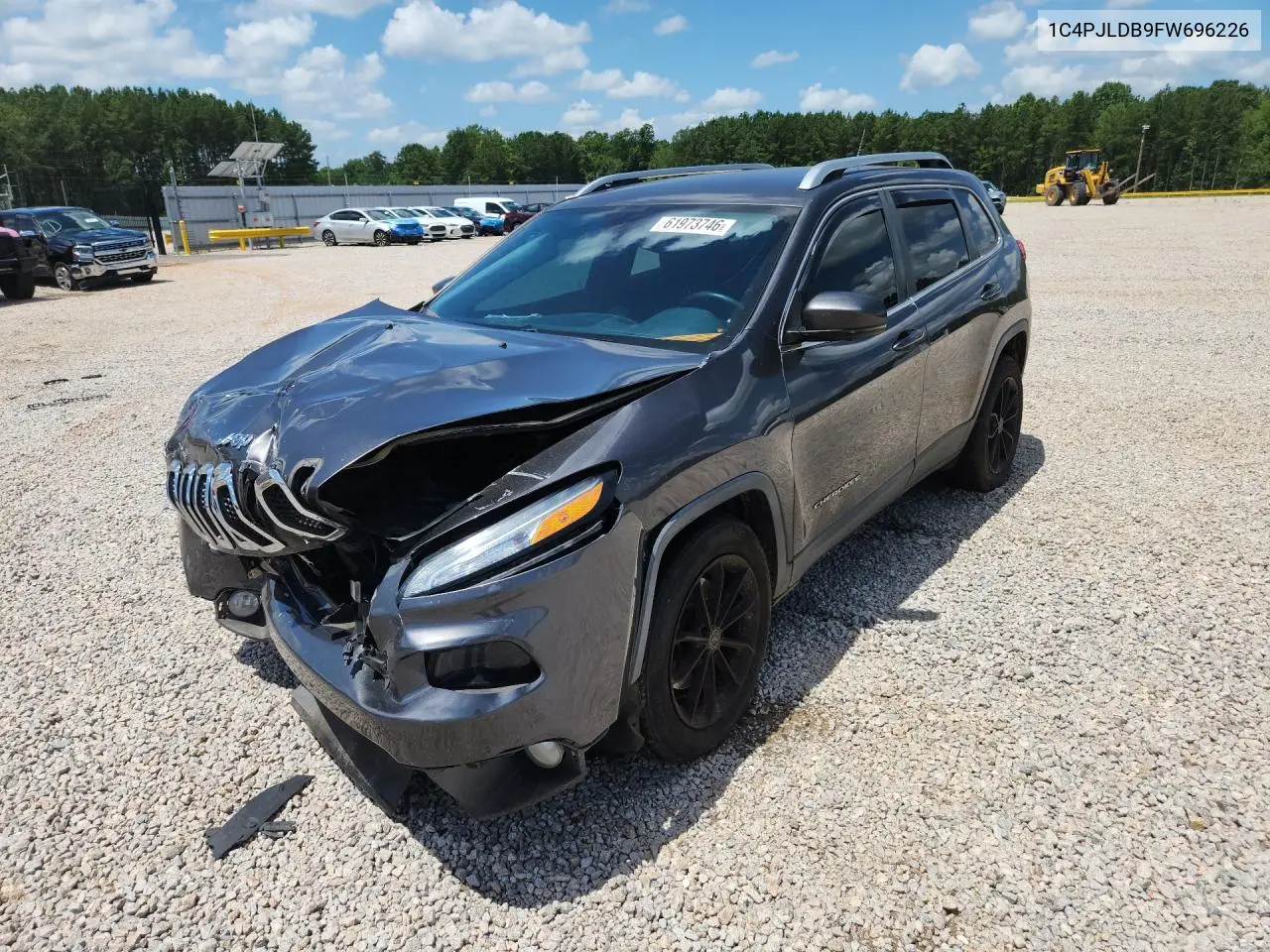 2015 Jeep Cherokee Limited VIN: 1C4PJLDB9FW696226 Lot: 61973746