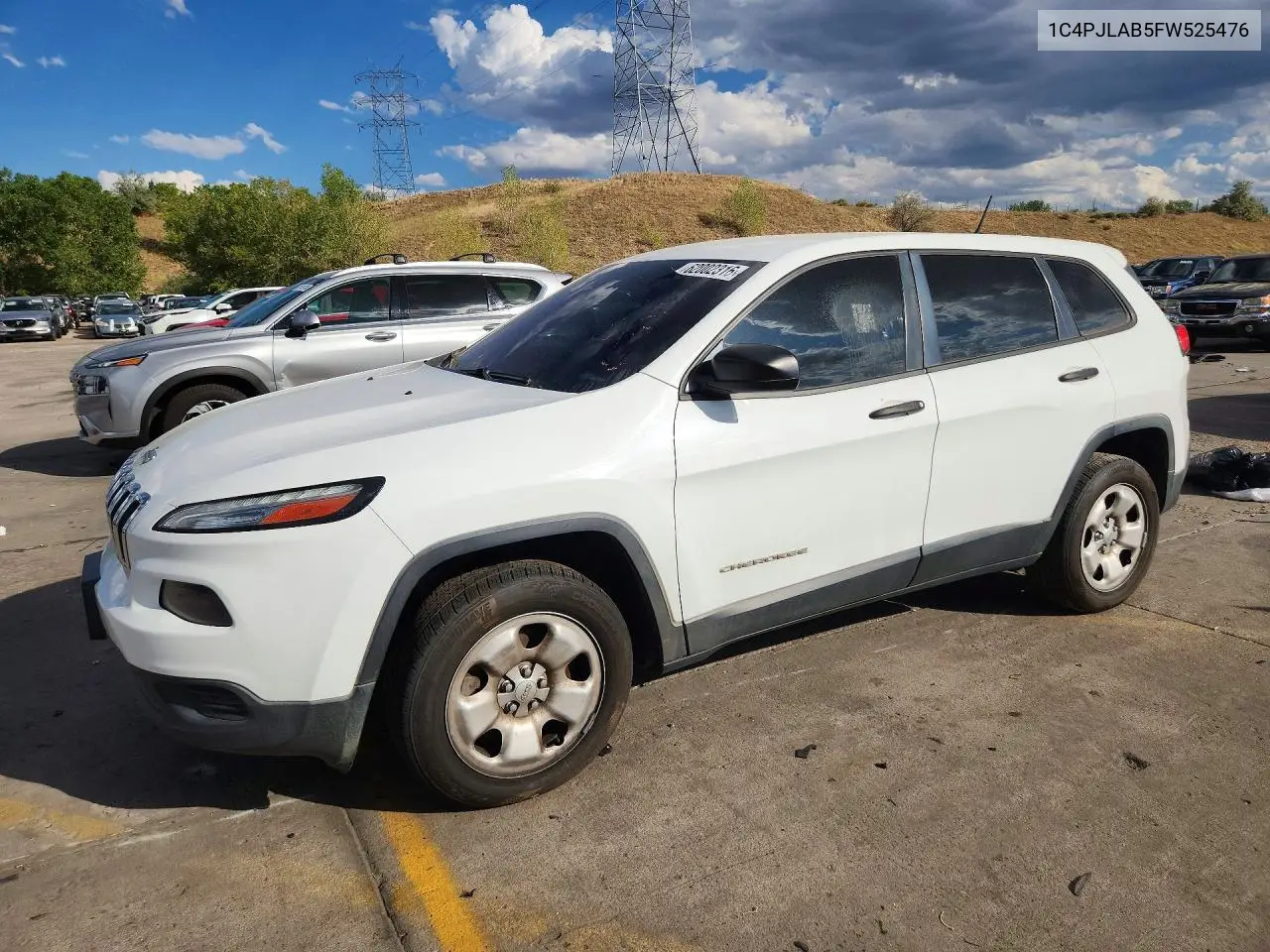 2015 Jeep Cherokee Sport VIN: 1C4PJLAB5FW525476 Lot: 62002316