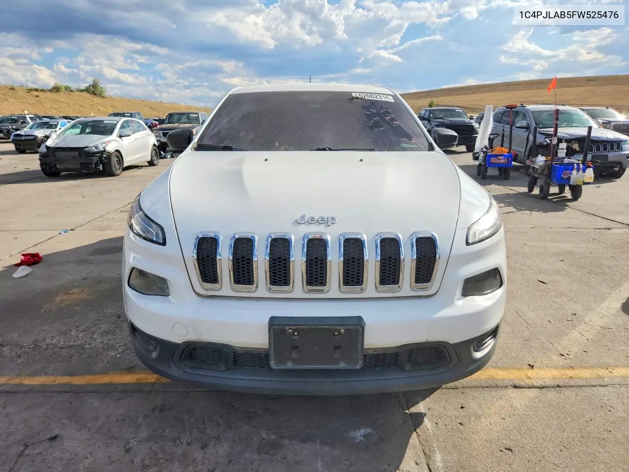 2015 Jeep Cherokee Sport VIN: 1C4PJLAB5FW525476 Lot: 62002316