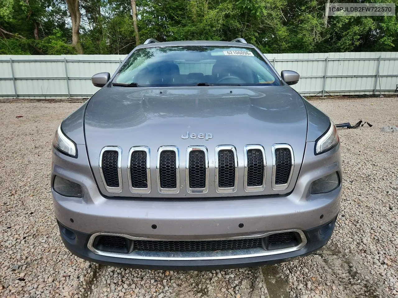 2015 Jeep Cherokee Limited VIN: 1C4PJLDB2FW722570 Lot: 62106096