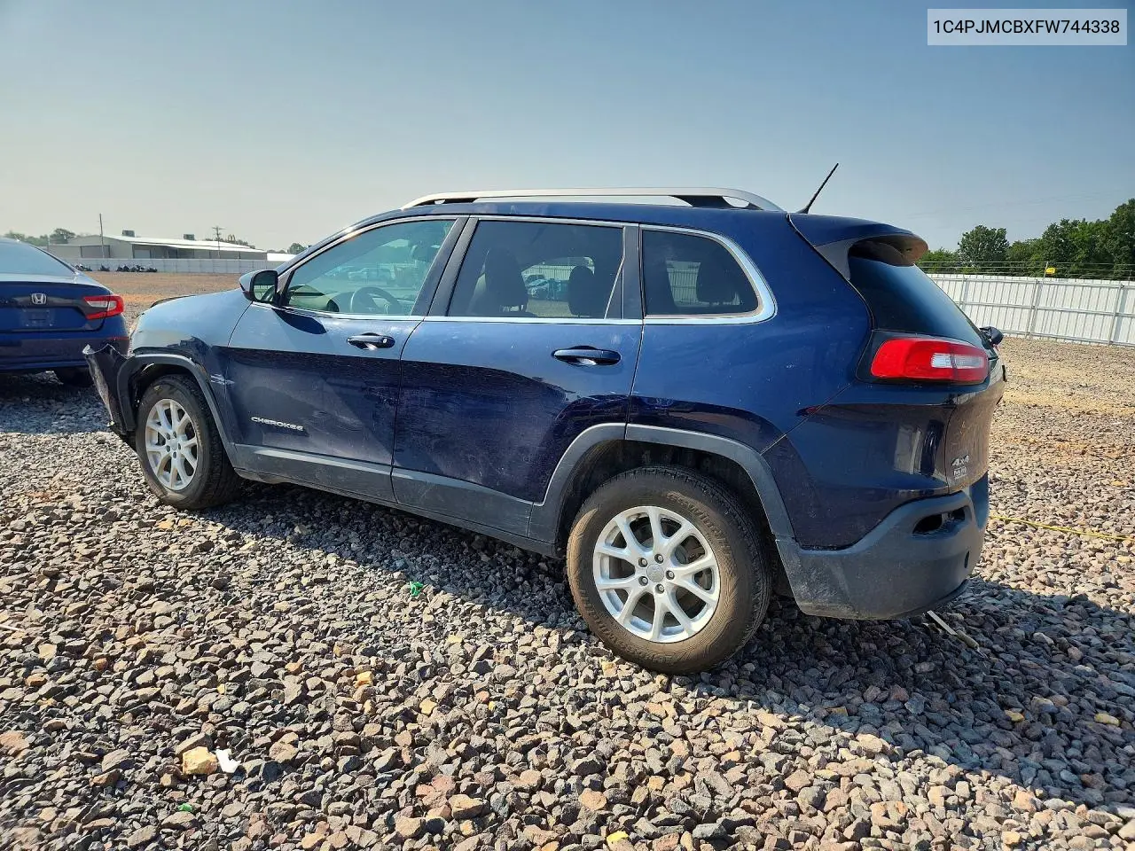 2015 Jeep Cherokee VIN: 1C4PJMCBXFW744338 Lot: 62110656