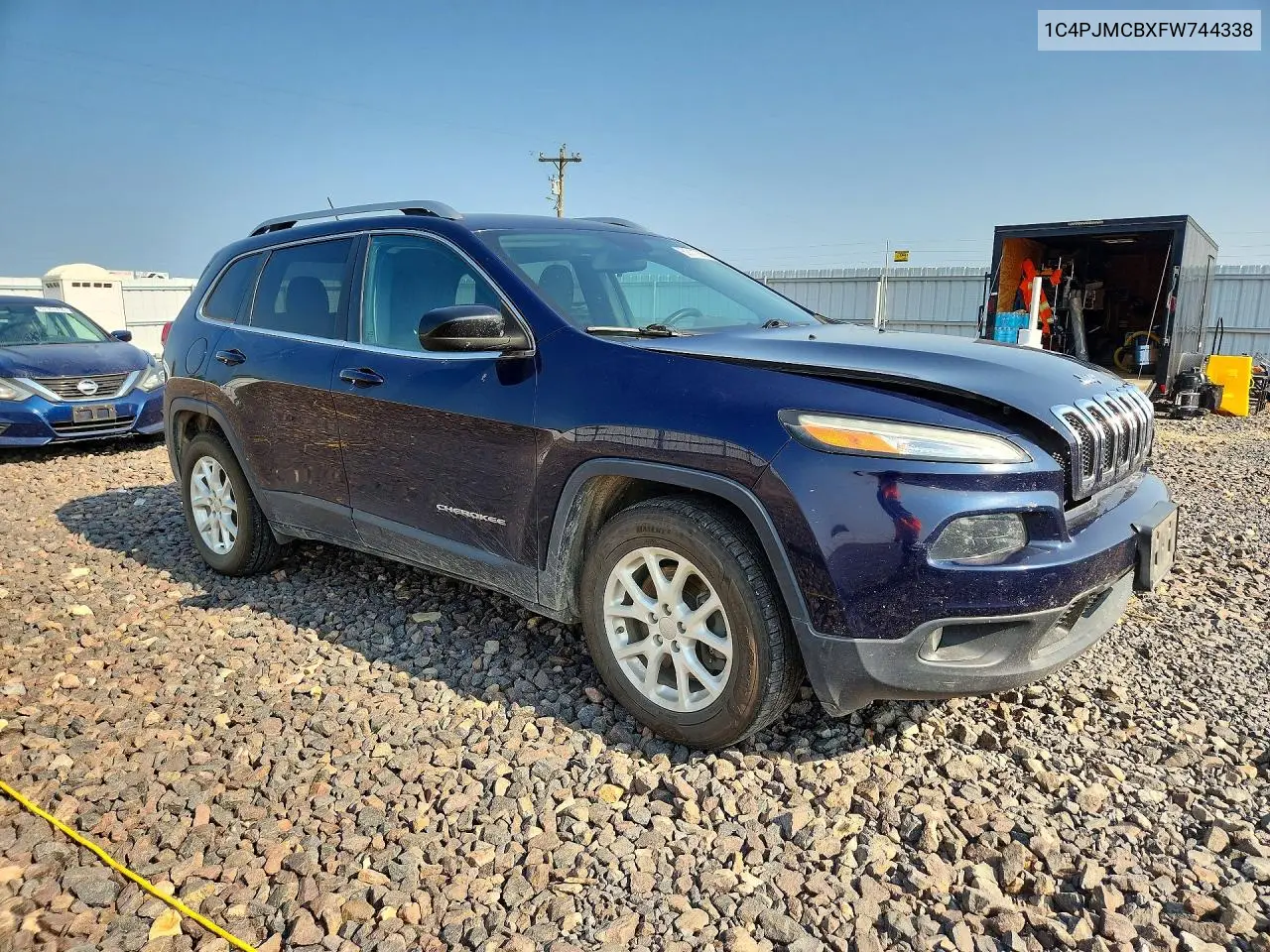 2015 Jeep Cherokee VIN: 1C4PJMCBXFW744338 Lot: 62110656