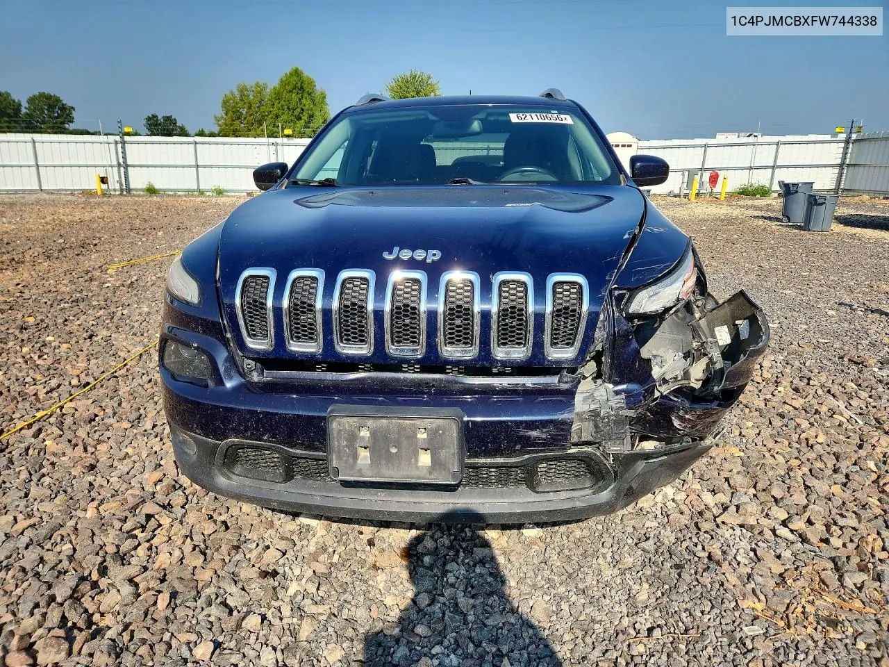 2015 Jeep Cherokee VIN: 1C4PJMCBXFW744338 Lot: 62110656