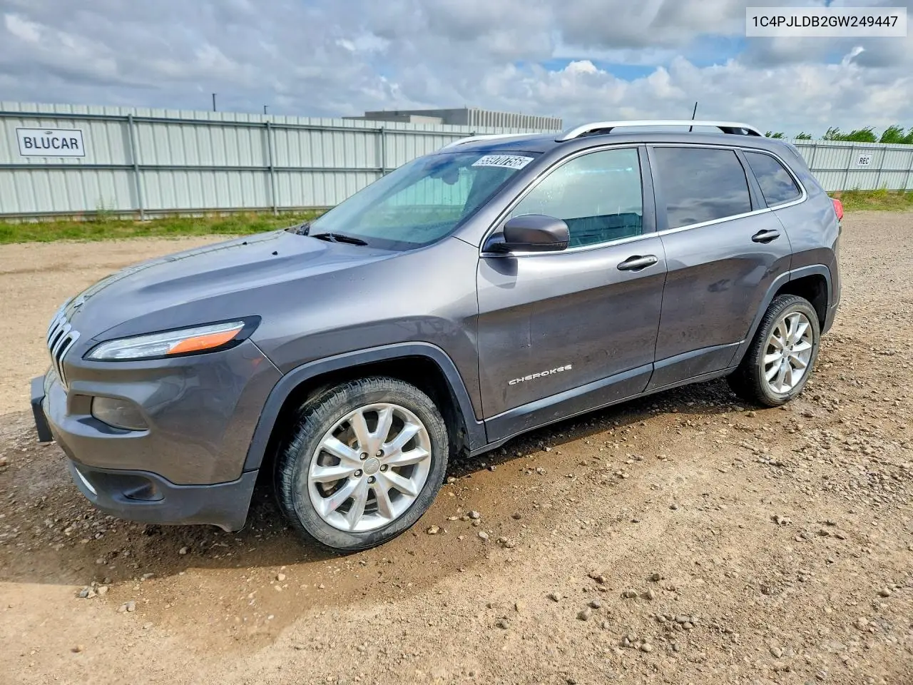 2016 Jeep Cherokee Limited VIN: 1C4PJLDB2GW249447 Lot: 55970756
