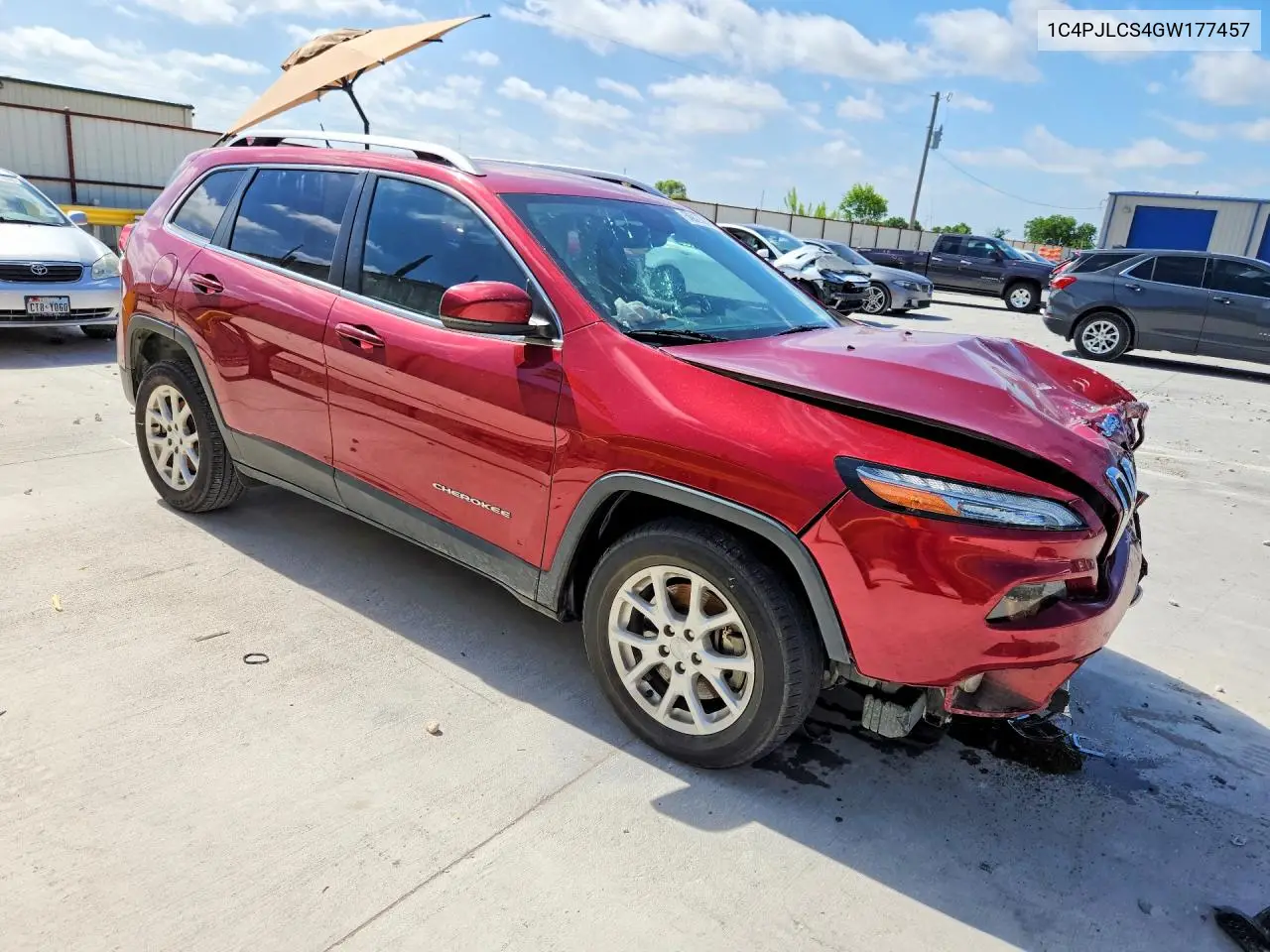 2016 Jeep Cherokee Latitude VIN: 1C4PJLCS4GW177457 Lot: 56823386