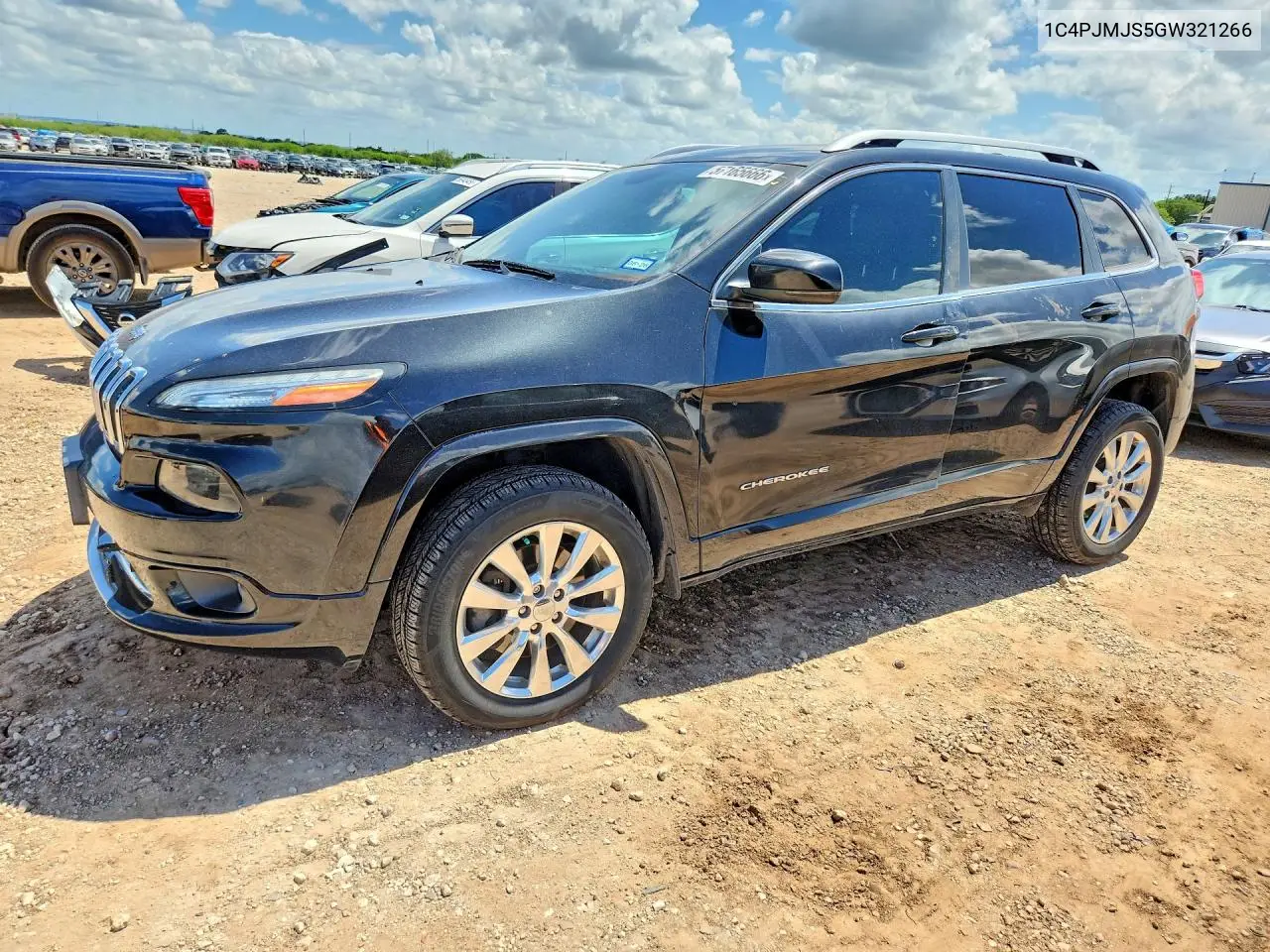 2016 Jeep Cherokee Overland VIN: 1C4PJMJS5GW321266 Lot: 57165666