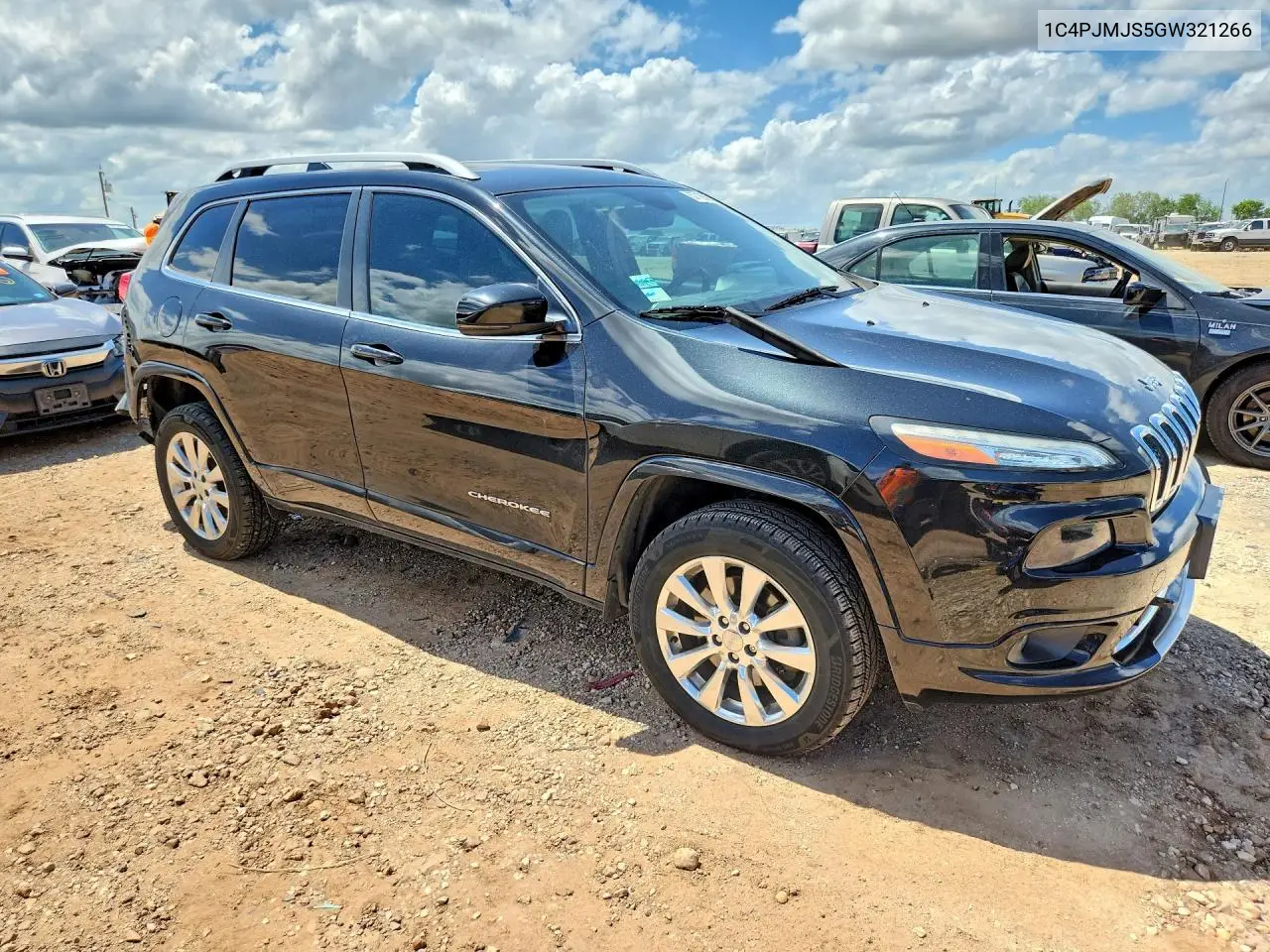 2016 Jeep Cherokee Overland VIN: 1C4PJMJS5GW321266 Lot: 57165666