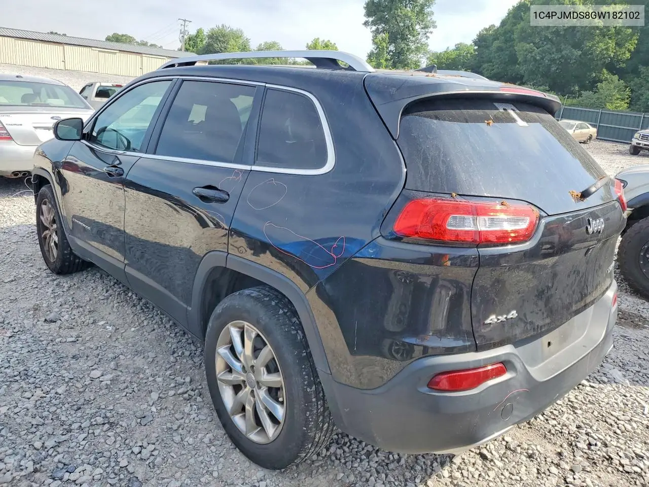 2016 Jeep Cherokee Limited VIN: 1C4PJMDS8GW182102 Lot: 57185656