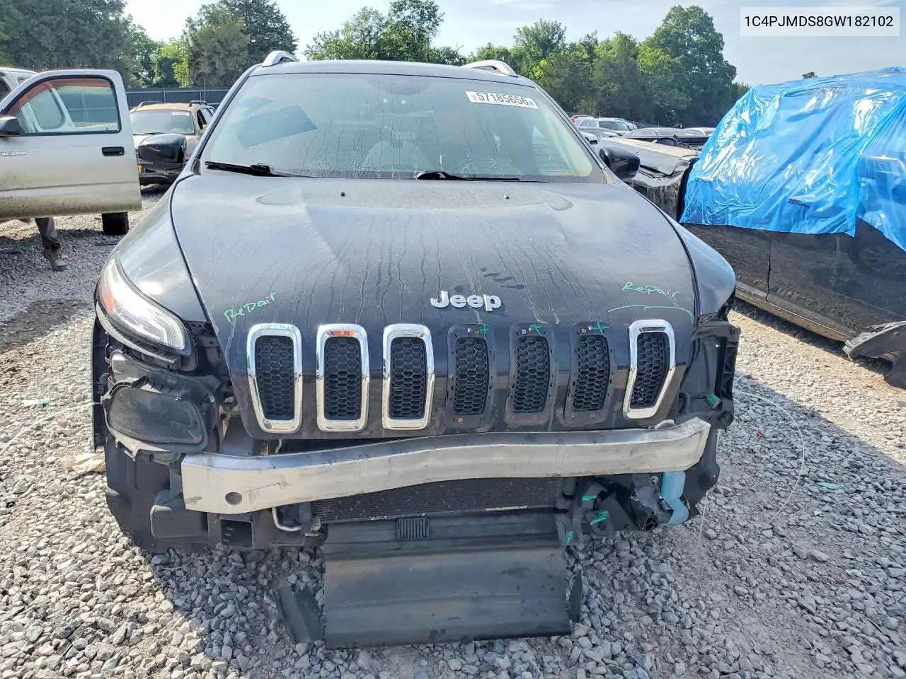 2016 Jeep Cherokee Limited VIN: 1C4PJMDS8GW182102 Lot: 57185656