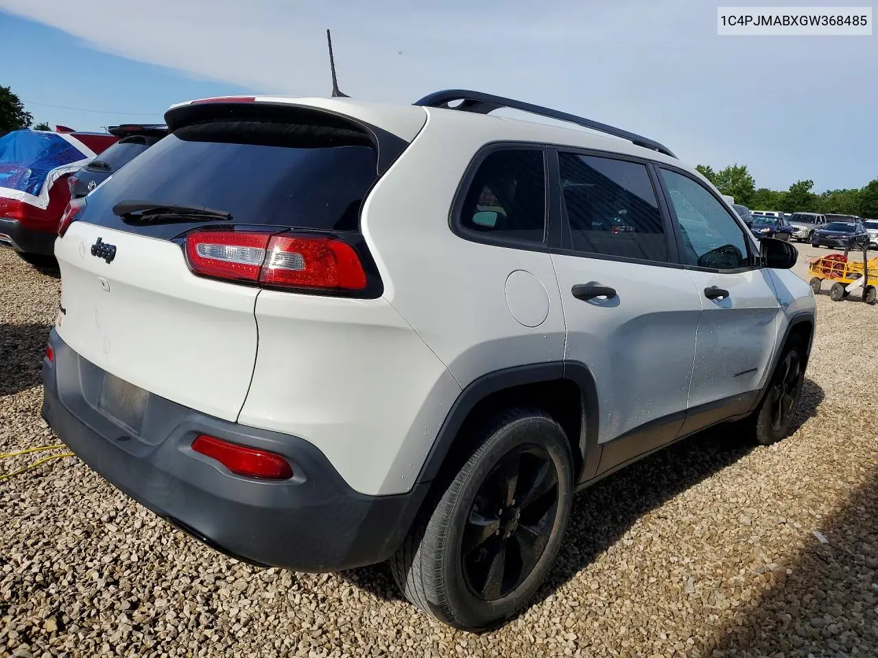 2016 Jeep Cherokee Sport VIN: 1C4PJMABXGW368485 Lot: 57652066