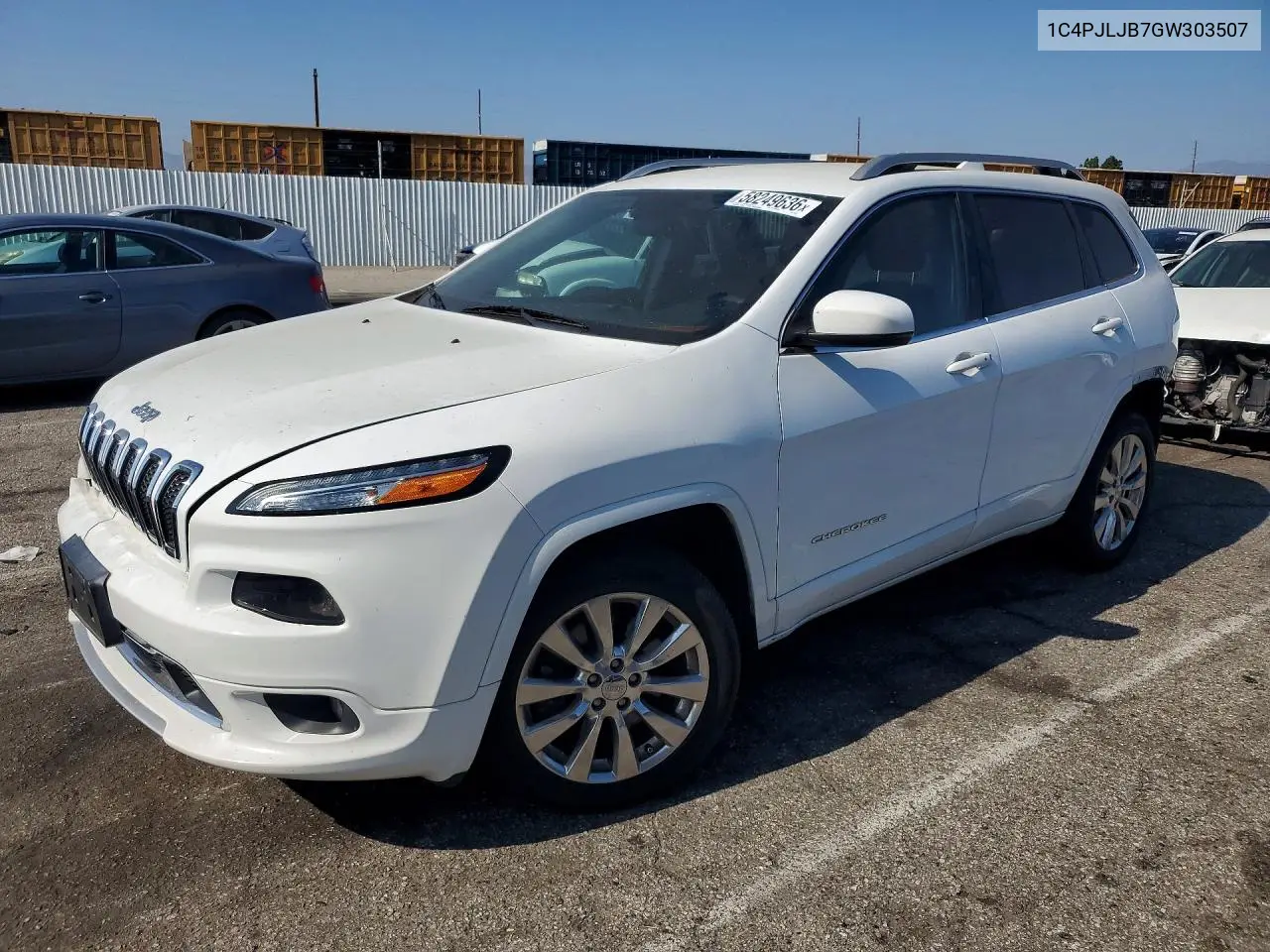2016 Jeep Cherokee Overland VIN: 1C4PJLJB7GW303507 Lot: 58249636