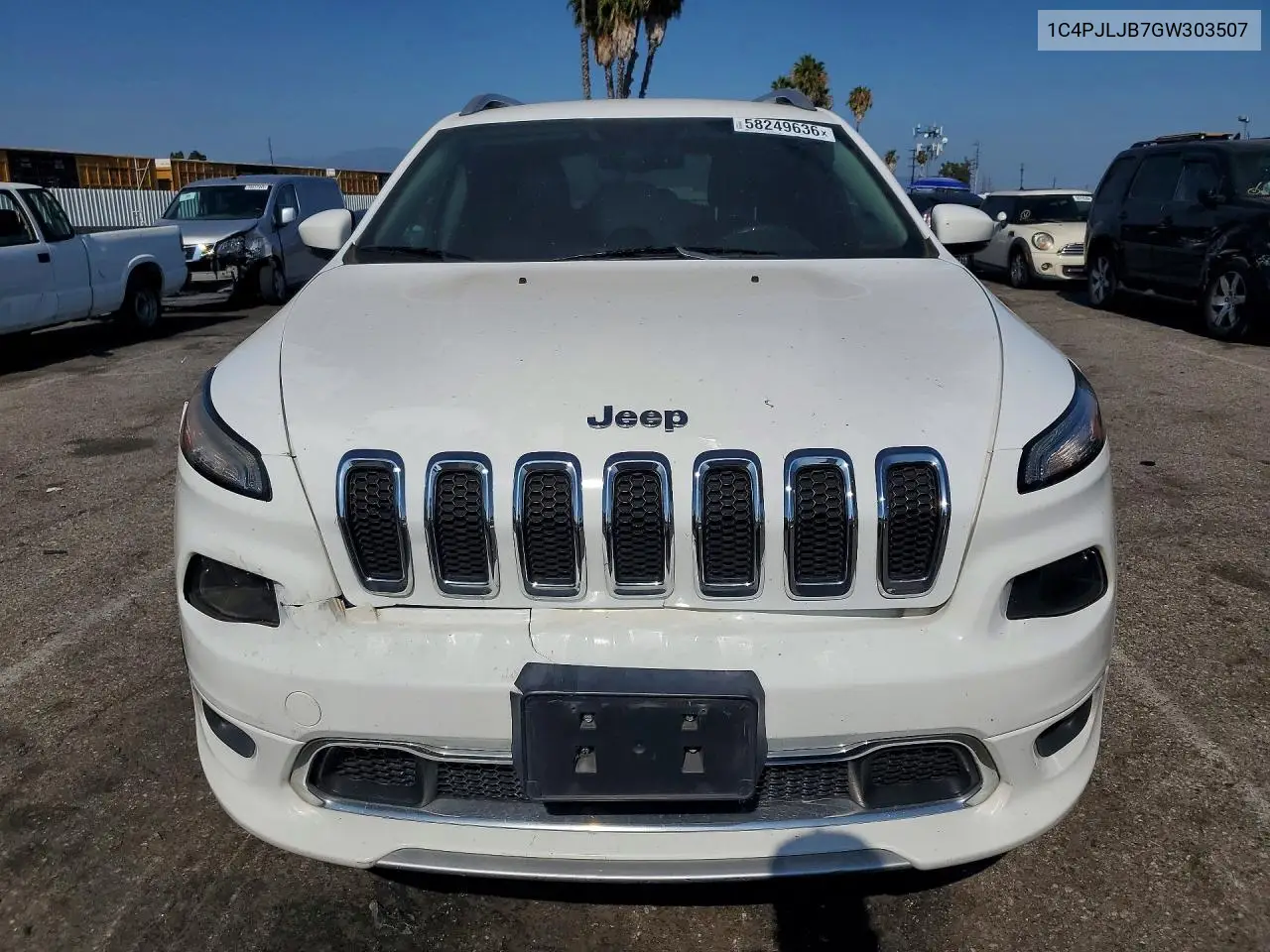 2016 Jeep Cherokee Overland VIN: 1C4PJLJB7GW303507 Lot: 58249636