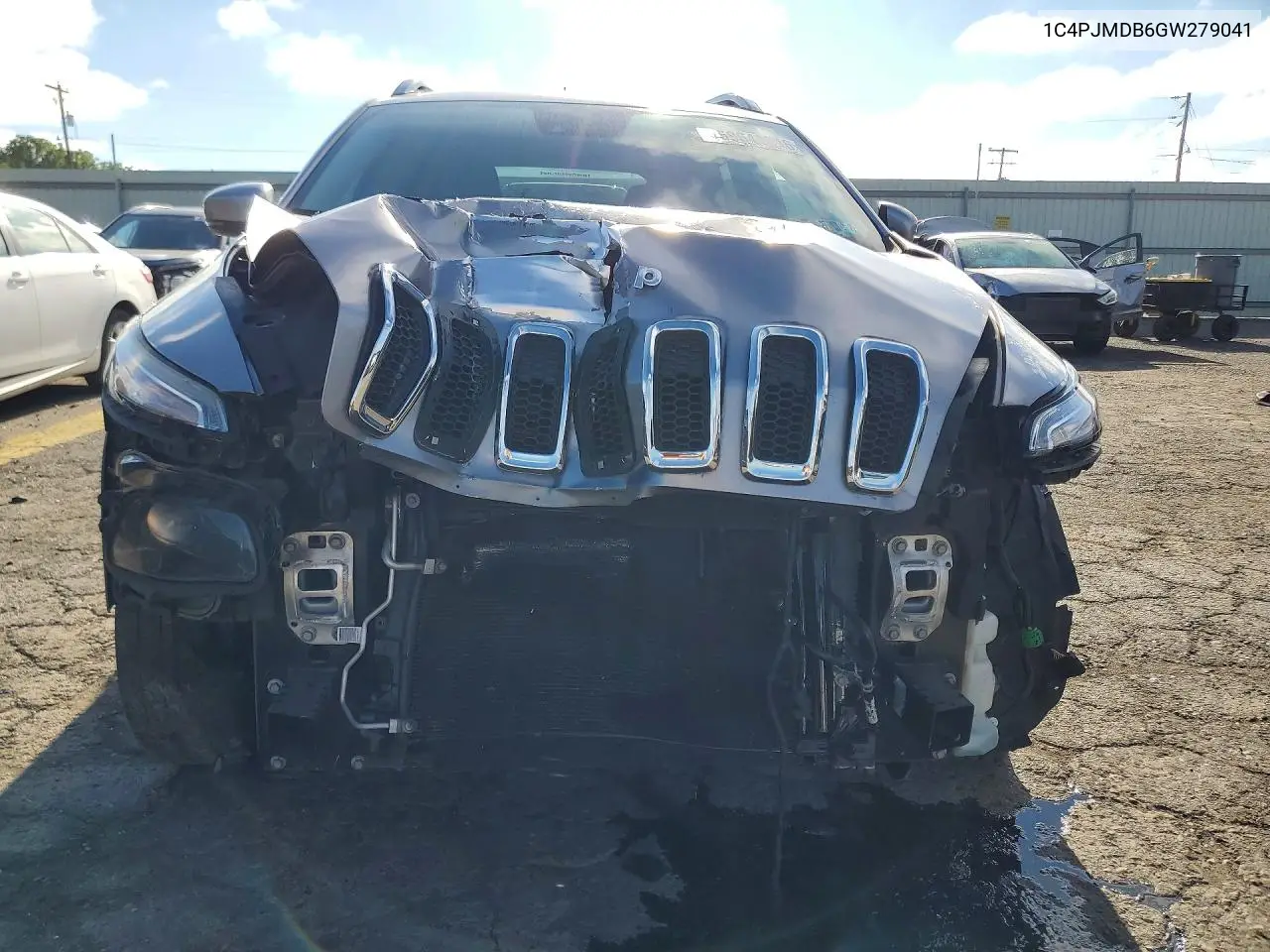 2016 Jeep Cherokee Limited VIN: 1C4PJMDB6GW279041 Lot: 59648216